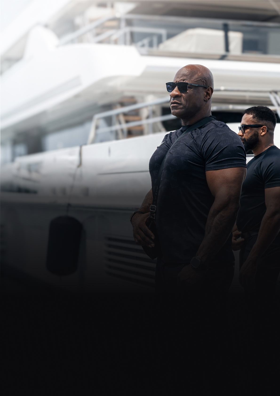 LEON close protection officers meeting clients at a yacht