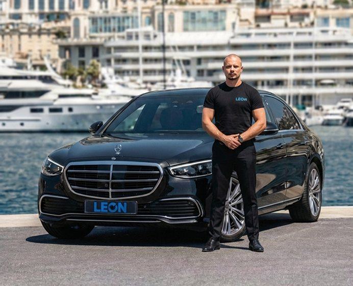 Mercedes S-Class with a LEON security driver in Monaco